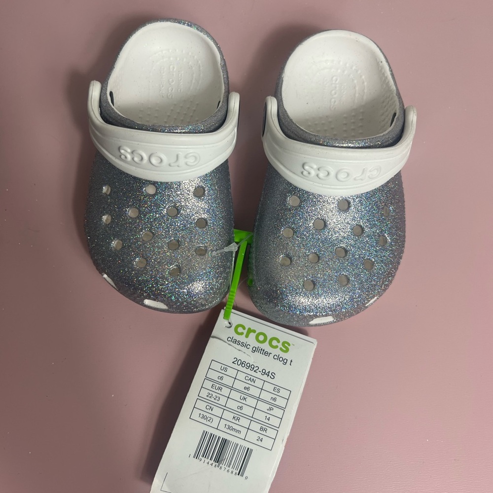 Silver Glitter Crocs | CROCS